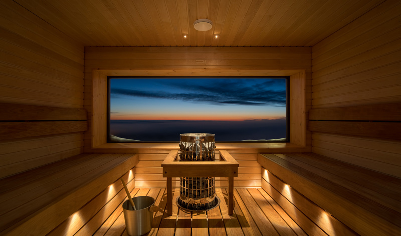 sauna with a view