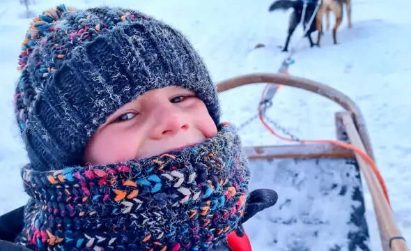 happy child in Lapland