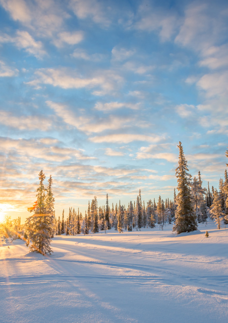 sunset over the Lapland horizon