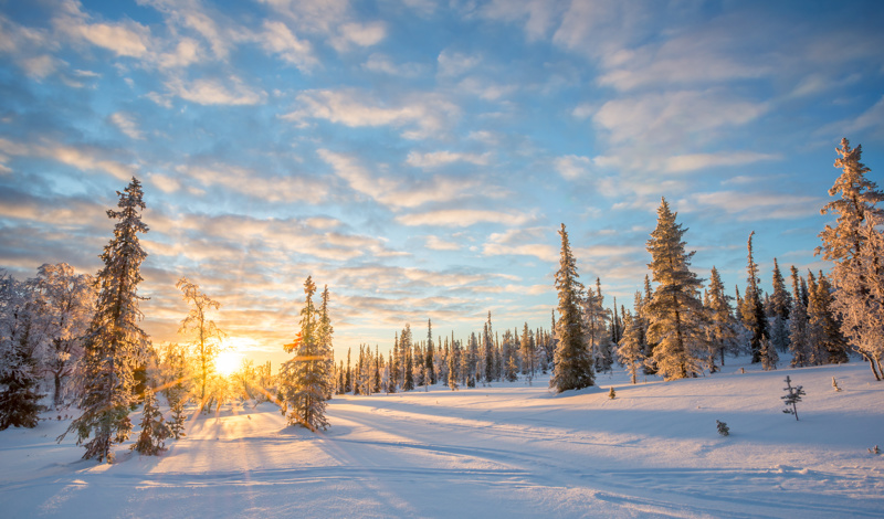 sunset over the Lapland horizon