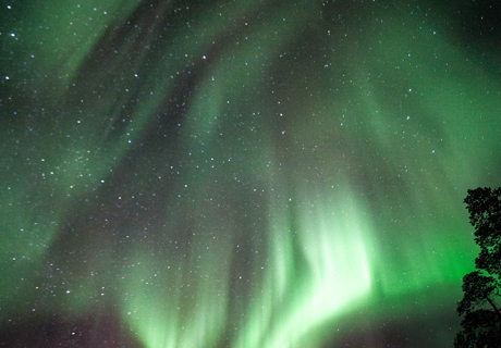 northern lights at night